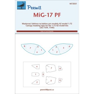 1:72 Peewit Mikoyan MiG-17PF ( for  AZ Model AZM73039 AZM73040 kits)