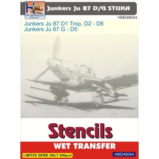 JUNKERS JU 87D/G STENCILS