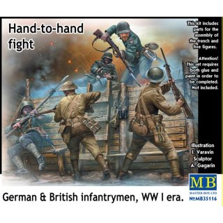 1/35 MB WWI Hand-to-Hand Fight: German & British Infantrymen WWi era