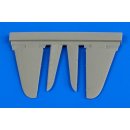 1:72 A6M2 Zero control surfaces for Tamiya