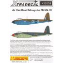 1/32 Xtradecal de Havilland Mosquito FB.Mk.VI (4) RF838...
