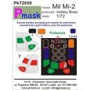 1:72 Pmask Mil Mi-2 canopy and wheel paint mask ( for...