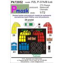 1:72 Pmask PZL P.37A/P.37B Los canopy and wheel paint...