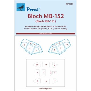 1:72 Peewit Bloch MB.152 ( for  RS Models kits)