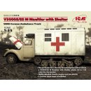 1:35 V3000S/SS m Maultier with Shelter,WWII German Truck