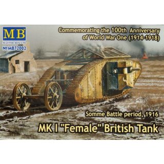 1/72 MB Mk.I "Female" British WWI Tank (Somme Battle 1916)