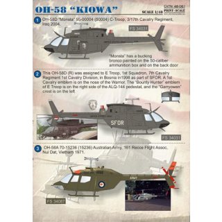 1/48 Print Scale Decals Bell OH-58 Kiowa