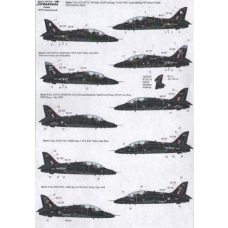 1/72 Xtradecal BAe Hawks in Black (10) Hawk T.1A and Hawk T.2. XX194/CO …