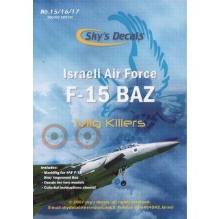 1/48 Sky Decals  F-15A/F  BAZ IDF