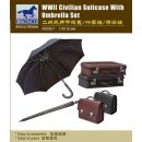 1/35 Bronco WWII Civilian Suitcase with Umbrella Set
