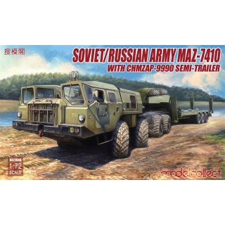 1:72 Modelcollect Soviet/Russian Army MAZ-7410 w.ChMZAP- -9990 semi-trailer