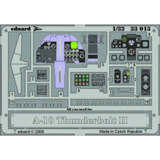 A-10 Thunderbolt II dashboard für Trumpeter-Bausatz