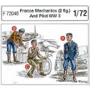 Französische Mechaniker und Pilot