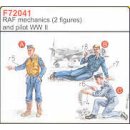 2 RAF MECHANICS & PILOT W