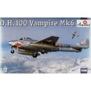 1:72 D.H.100 Vampire Mk6 RAF jet fighter