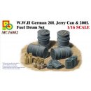 WWII German 20L Jerry Can & 200L Fuel Drum set