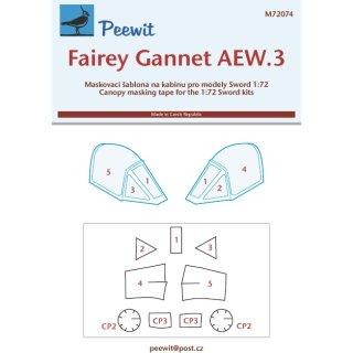 1:72 Peewit Fairey Gannet AEW.3 ( for  Sword kits)