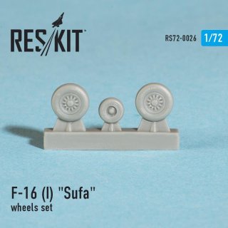 "1:72 ResKit General-Dynamics F-16 ""Sufa"" wheels set (designed to used with Acad…"