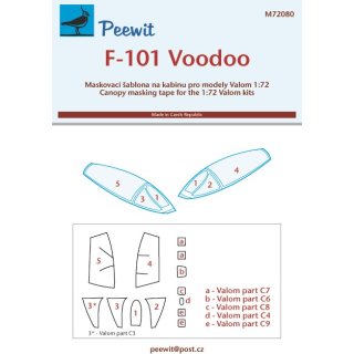 1:72 Peewit McDonnell F-101 Voodoo ( for  Valom kits)[RF-101A RF-101C RF-101G/H…
