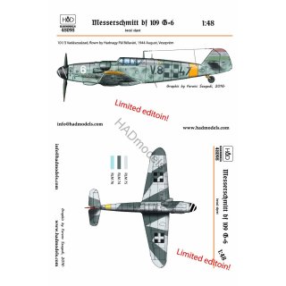 Messerschmitt Bf 109G-6 decal sheet li…