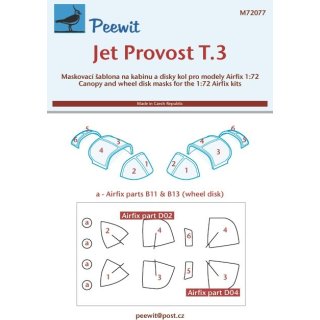 1:72 Peewit BAC Jet Provost T.3/T.3a ( for  Airfix kits)[Hunting Percival Jet P…