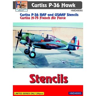 Curtiss P-36 stencils
