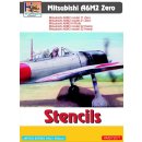 Mitsubishi A6M2 Zero stencils