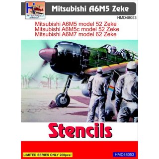 Mitsubishi A6M5 Zeke stencils