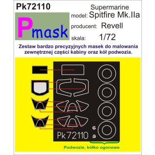 1:72 Pmask Supermarine Spitfire Mk.II canopy and wheel paint mask ( for  Revell…