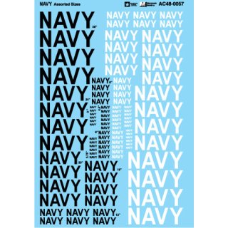 US NAVY lettering, black and white, as…