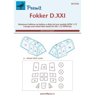 1:72 Peewit Fokker D.XXI ( for  MPM kits)