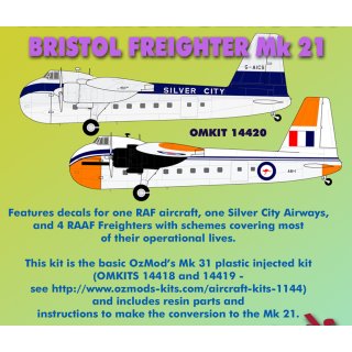 1/144 OzMods Bristol Freighter Mk.21 with decals for Silver City G-AIC…