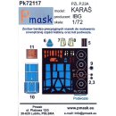 1:72 Pmask PZL P.23A Karas canopy and wheel paint mask (...