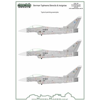 1/72 Model Maker Decals German Typhoons Stencils and insignias