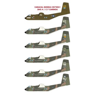 1/72 Caracal Models de-Havilland-Canada DHC-4/C-7 Caribou Multiple marking op…