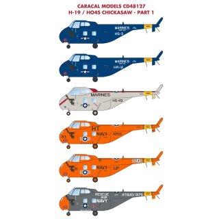 1/48 Caracal Models Sikorsky H-19 / HO4S Chickasaw Part 1 This decal set is t…
