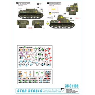 1/35 Star Decals US 1st Armoured Division # 3 - M3 Lee tank. North Africa 1942-43