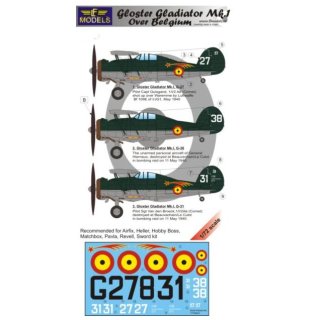 1/72 LF Models Gloster Gladiator Mk.I over Belgium (3 decal options) (designed to be used with …