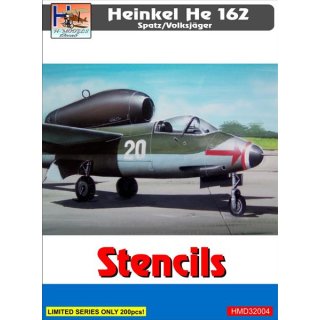 1/32 H-Model Decals Heinkel He-162A-2 Salamander stencils (set for 3 a/c)
