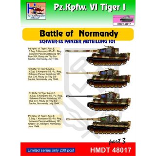 1/48 H-Model Decals Pz.Kpfw.VI Ausf.E Tiger I Battle of Normandy (Schwere SS-Pz. Abt.101), Pt.3