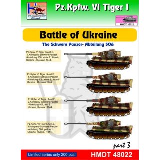 1/48 H-Model Decals Pz.Kpfw.VI Ausf.E Tiger I Battle of Ukraine (Schwere Pz. Abt.506), Pt.3
