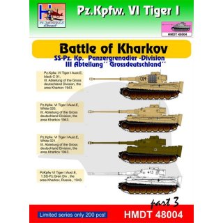 "1/48 H-Model Decals Pz.Kpfw.VI Ausf.E Tiger I Battle of Kharkov (SS-Pz.Kp. ""Grossdeutschland""), Pt.3"