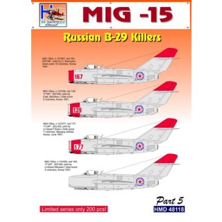 1/48 H-Model Decals Soviet B-29 Killers - Soviet MiG-15s over Korea