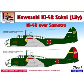 1/48 H-Model Decals Kawasaki Ki-48-Ib/Ki-48-IIb over Sumatra, Pt.1