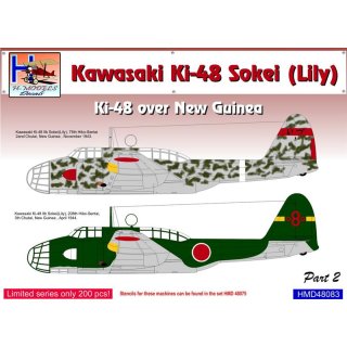 1/48 H-Model Decals Kawasaki Ki-48-Ib/Ki-48-IIb over New Guinea, Pt.2