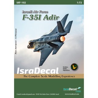 1/72 IsraDecal Studio IAF Lockheed-Martin F-35I Adir