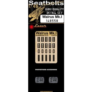1/48 HGW Supermarine Walrus Mk.I - Seatbelts Seat belts, suitable for plastic scale aircr…