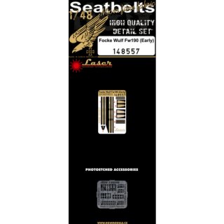 1/48 HGW Focke-Wulf Fw-190 (early) - Seat belts, suitable for plastic scale aircrafts, ar…