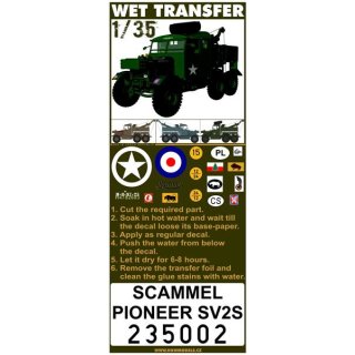 1/35 HGW Scammel Pioneer SV2S Stencils (designed to be used with IBG kits)