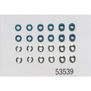 Aluminum Spacer Set 5,5/3mm blue/silver